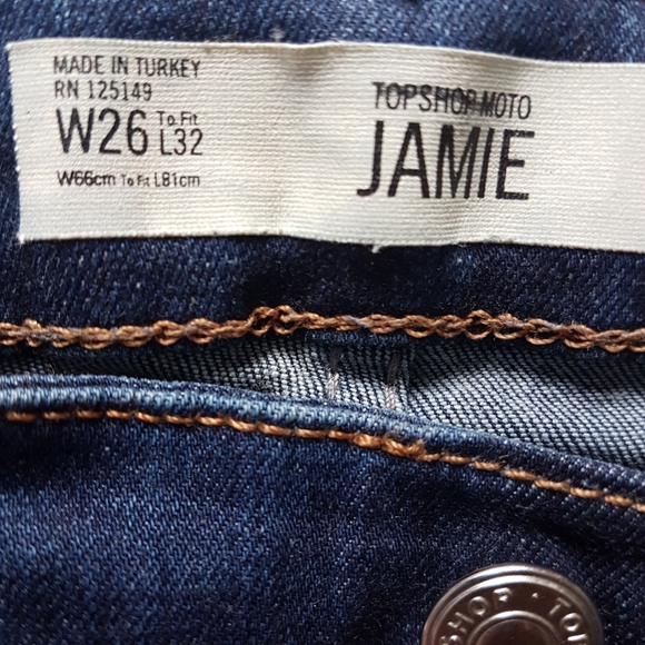 TOPSHOP Jamie High Waist Skinny Jeans High Rise Mid Wash 26 x 32 - Picture 9 of 12